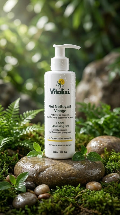 Gel Nettoyant Visage Vitalixi – Nettoyage Doux & Équilibrant