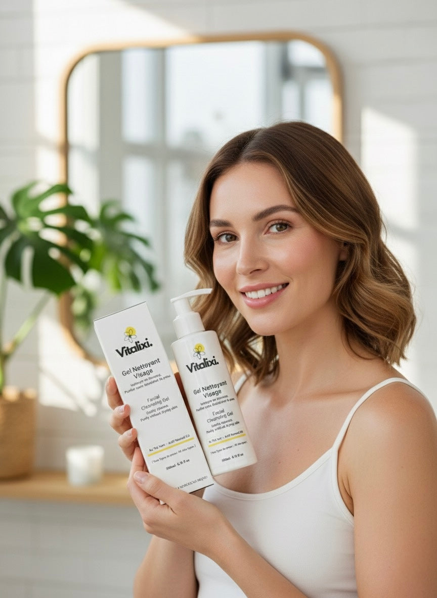 Gel Nettoyant Visage Vitalixi – Nettoyage Doux & Équilibrant